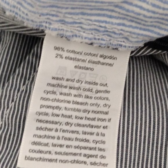 TOMMY Hilfiger blue & white striped Hampton slim straight leg pants Sz 12 - Picture 7 of 8